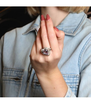 Mauboussin Subtile Raison amethyst, color sapphires and gold ring