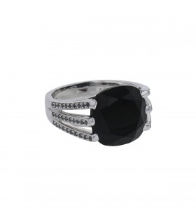 Poiray Fil onyx, diamonds and gold ring