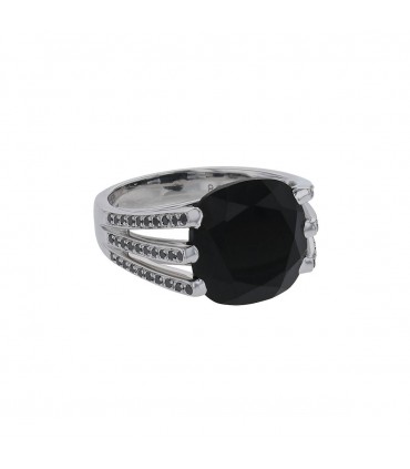 Poiray Fil onyx, diamonds and gold ring