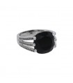 Poiray Fil onyx, diamonds and gold ring