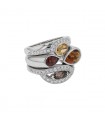 Fred diamonds, quartz, garnet and gold ring