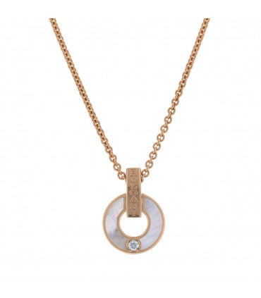 Bulgari Bulgari mother-of-pearl, diamond and gold necklace