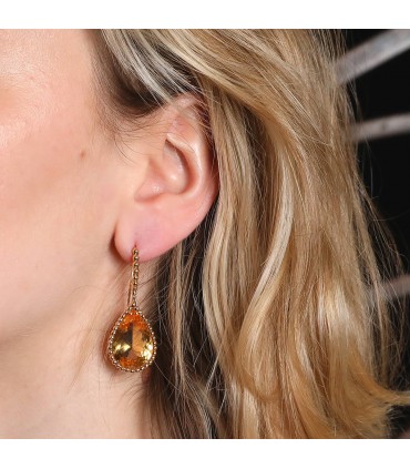 Boucheron Serpent Bohème citrines and gold earrings