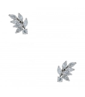 Boucles d’oreilles or, diamants