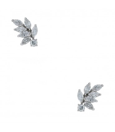 Boucles d’oreilles or, diamants