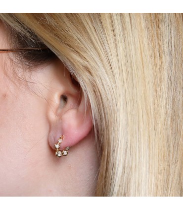 Boucles d’oreilles or, diamants