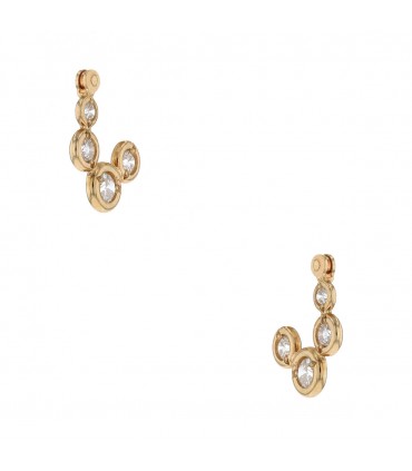 Gold and diamonds earrings