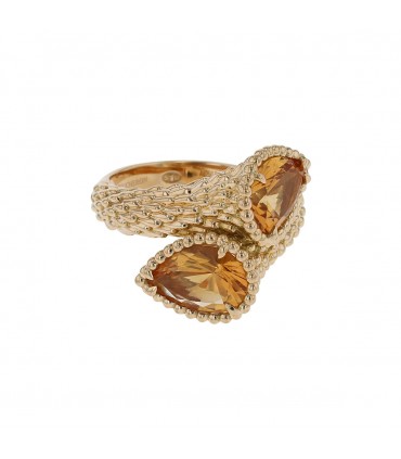 Boucheron Serpent Bohème citrines and gold ring