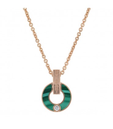 Bulgari Bulgari malachite, diamond and gold necklace