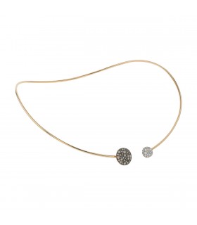 Pomellato Sabbia diamonds and gold necklace