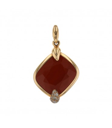 Pomellato Ritratto jasper, diamonds and gold pendant