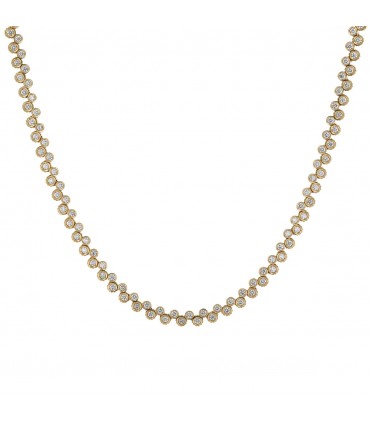 Diamonds and gold Viltier Clique Rivière necklace