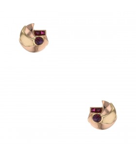 Boucles d’oreilles or, rubis