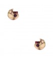 Boucles d’oreilles or, rubis