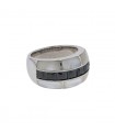 Bague argent, pierres noires, nacre