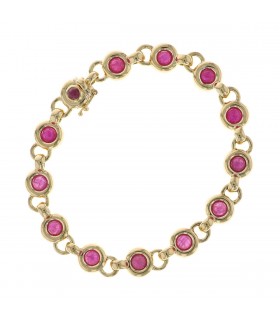Rubies and gold bracelet