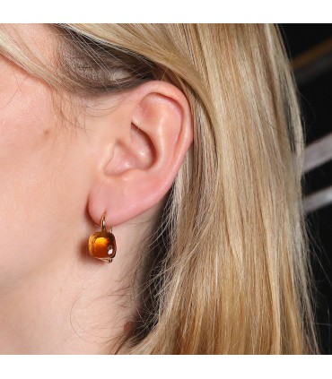 Pomellato Nudo citrines and gold earrings