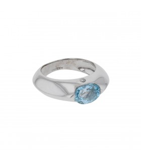 Piaget aquamarine, diamond and aquamarine ring
