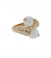 Boucheron Ondine pearls, diamonds and gold ring