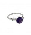 Mellerio Dits Meller mounting, amethyst, diamonds and platinum ring