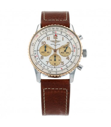 Breitling Navitimer stainless steel and gold watch