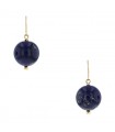 Boucles d’oreilles or, lapis lazuli