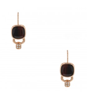 Poiray Indrani tiger eye, diamonds and gold earrings