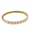 Two tones gold and diamonds bracelet