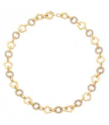 Chanel Camélia diamonds and gold necklace