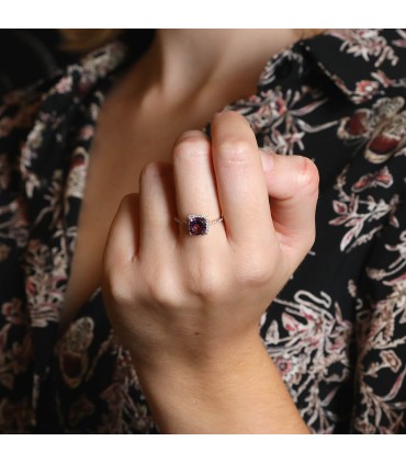 Djula Précieuse amethyst and diamonds ring