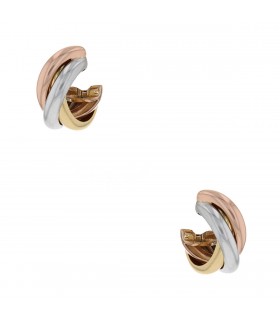 Cartier Trinity three tones gold earrings