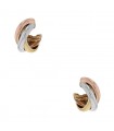 Cartier Trinity three tones gold earrings