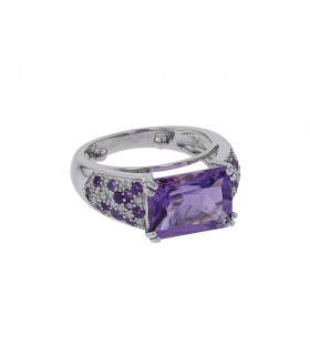 Mauboussin Ma Princesse d’Amour amethysts, diamonds and gold ring