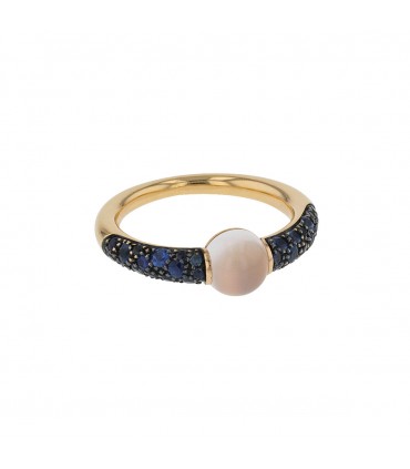 Pomellato M’ama non M’ama moonstone, sapphires and gold ring