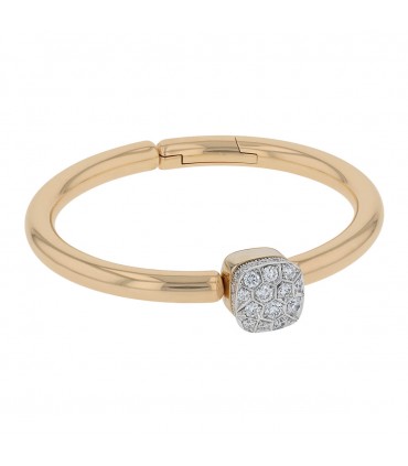 Pomellato Nudo two tones gold and diamonds bracelet