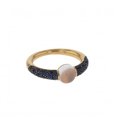 Pomellato M’ama non M’ama moonstone, sapphires and gold ring