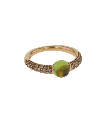 Pomellato M’ama non M’ama peridot and gold ring