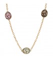 Pomellato Arabesque rock crystals, smoky quartz, prasiolite, amethyst and gold necklace