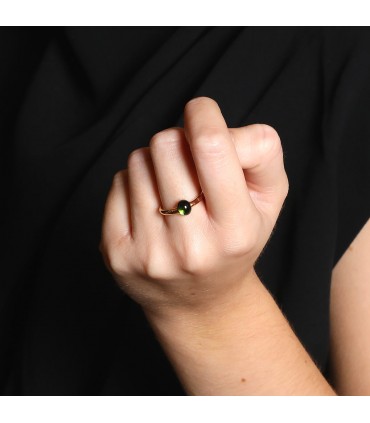 Pomellato M’ama non M’ama green tourmaline and gold ring