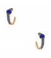 Pomellato M’ama non M’ama lapis lazuli, saphhires and gold earrings