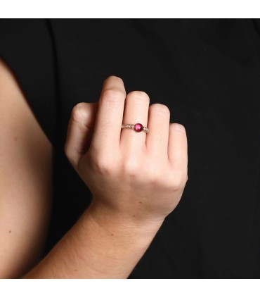 Pomellato M’ama non M’ama garnet and gold ring