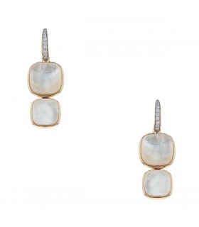 Pomellato Nudo mother of pearl, topazes, diamonds and gold earrings