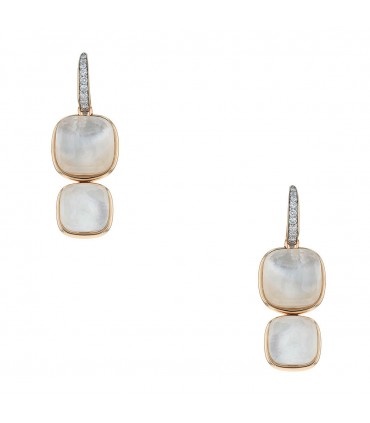 Pomellato Nudo mother of pearl, topazes, diamonds and gold earrings