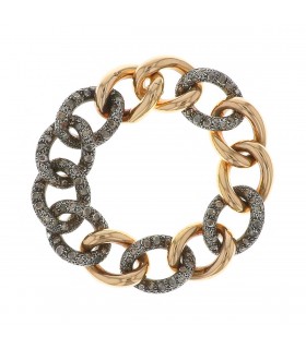 Pomellato Tango gold, silver and diamonds bracelet