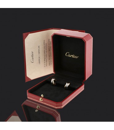 Cartier Trinity three tones gold earrings