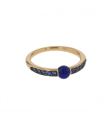 Pomellato M’ama non M’ama sapphires, lapis lazuli and gold ring