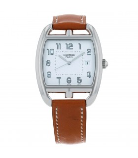 Hermès Cape Cod Tonneau stainless steel watch