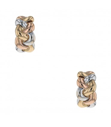 Three tones gold earrings