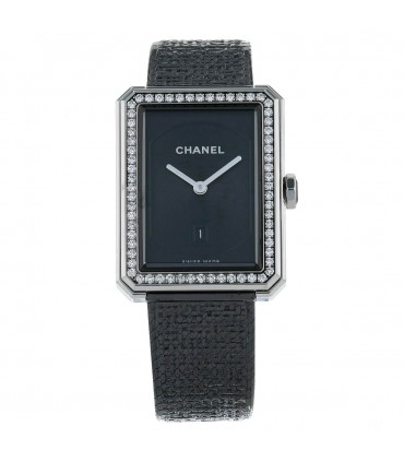 Chanel Boy Friend diamonds and stainless steel watch