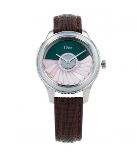 Dior VIII diamonds and stainless steel watch